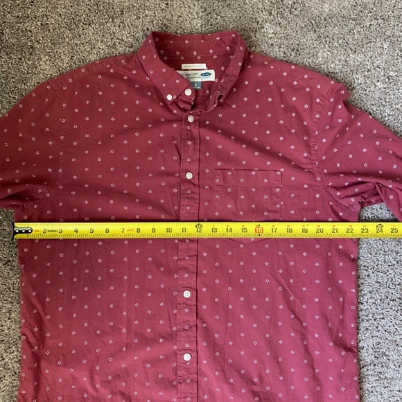 Old Navy Red Slim Fit Button Down - Picture 5 of 5